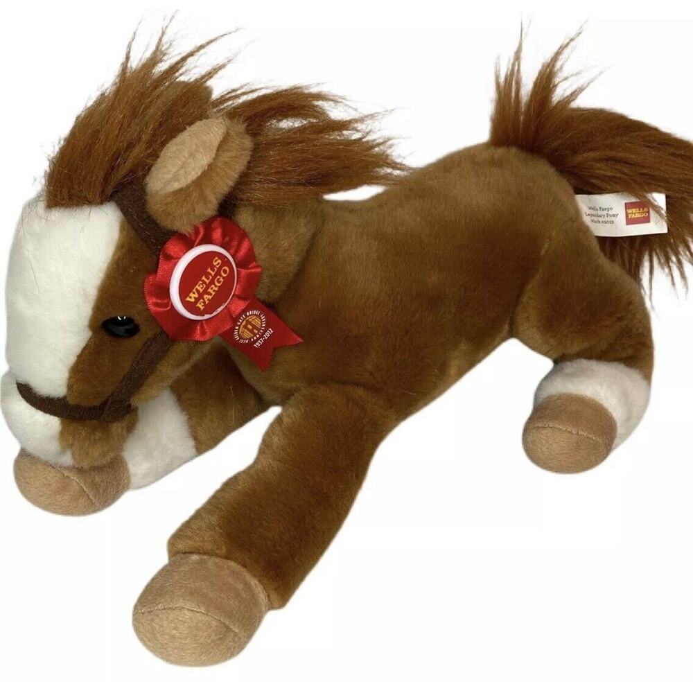 Wells Fargo Legendary Pony Mack Plush Stuffed Animal 14" Horse NWT